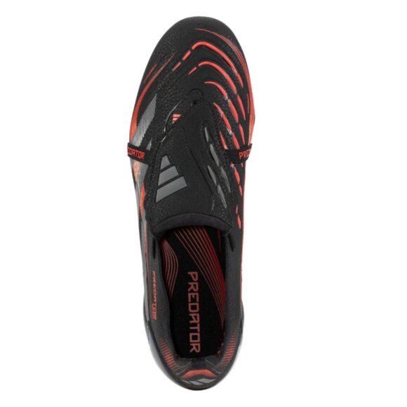 adidas Predator Elite Foldover Tongue FG Soccer Cleats (Black/Grey/Lucid Red) main image 13